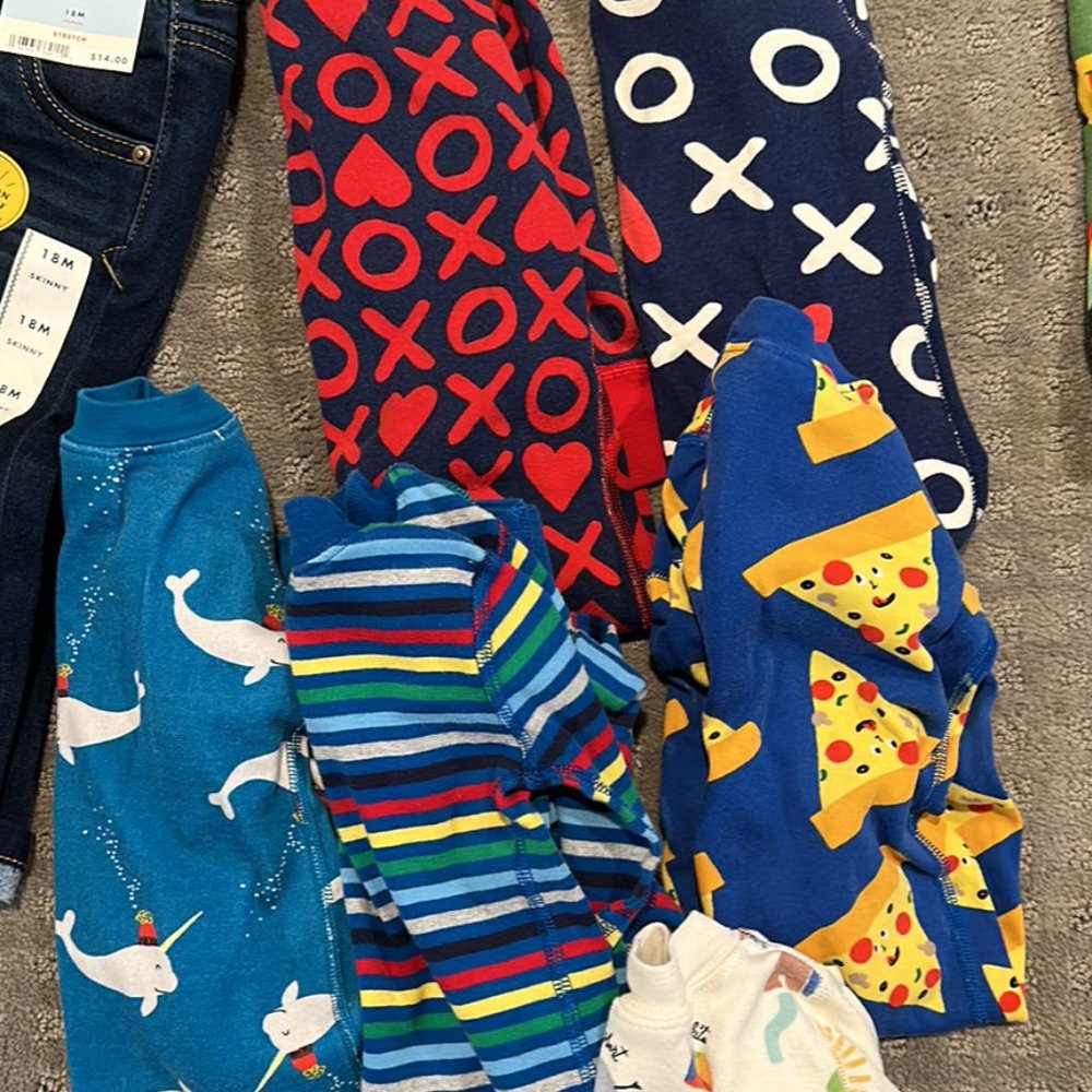Boys clothing, 12-18 months, pajamas and pants